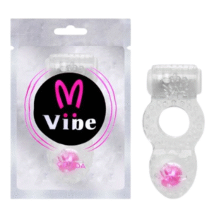 ANEL PENIANO VIBRADOR COM PÉROLA SILICONE VIPMIX -AN006