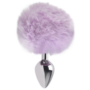 PLUG ANAL MÉDIO AÇO POMPOM  COELHO SEXY IMPORT-5501-P