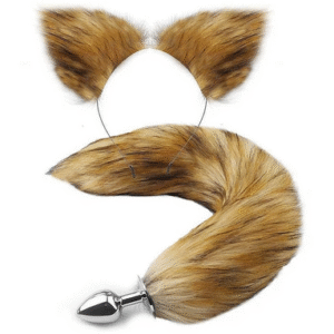 KIT RABO DE RAPOSA COM TIARA DE ORELHAS SEXY IMPORT- 7346P