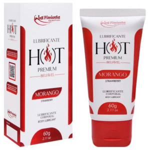 HOT PREMIUM BEIJÁVEL LUBRIFICANTE MORANGO- LA PIMIENTA